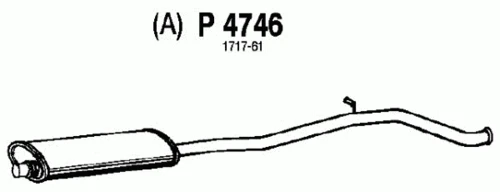 P4746 FENNO Средний глушитель выхлопных газов (фото 2)