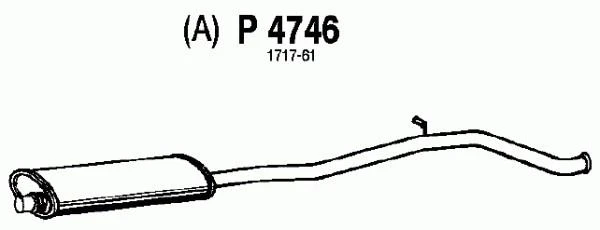P4746 FENNO Средний глушитель выхлопных газов (фото 3)