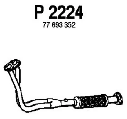 P2224 FENNO Труба выхлопного газа (фото 3)