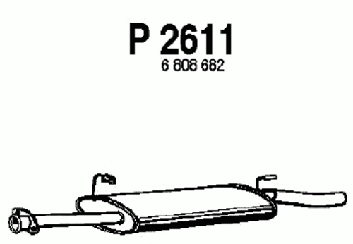 P2611 FENNO Средний глушитель выхлопных газов (фото 2)