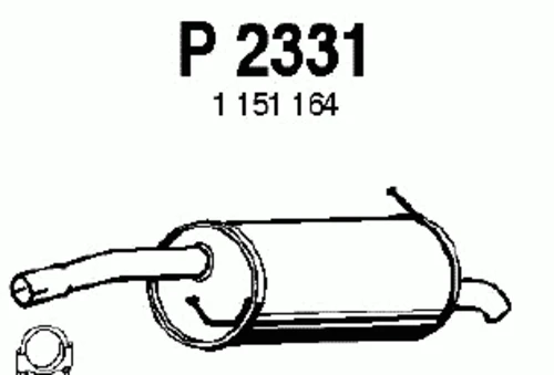 P2331 FENNO Глушитель выхлопных газов конечный (фото 2)