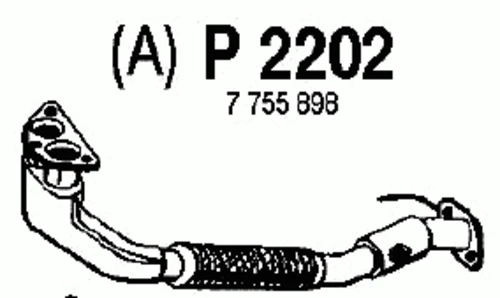P2202 FENNO Труба выхлопного газа (фото 2)