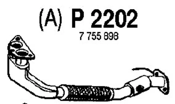 P2202 FENNO Труба выхлопного газа (фото 3)