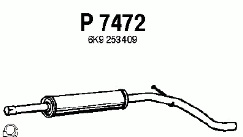 P7472 FENNO Средний глушитель выхлопных газов (фото 2)