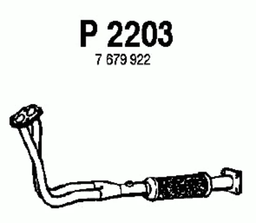 P2203 FENNO Труба выхлопного газа (фото 2)