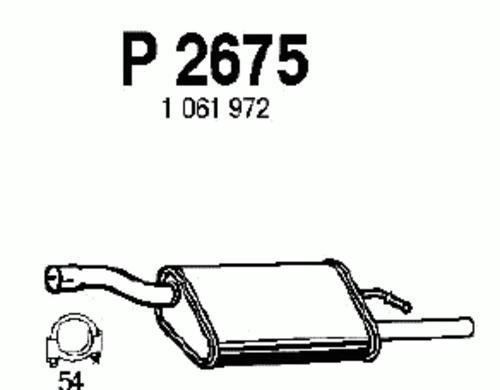 P2675 FENNO Глушитель выхлопных газов конечный (фото 2)