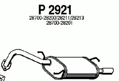 P2921 FENNO Глушитель выхлопных газов конечный (фото 2)