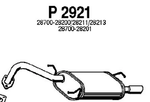 P2921 FENNO Глушитель выхлопных газов конечный (фото 3)