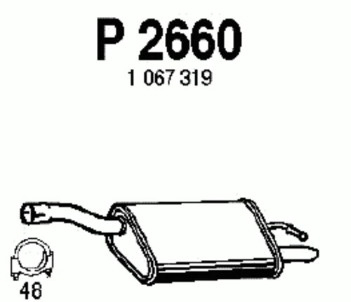 P2660 FENNO Глушитель выхлопных газов конечный (фото 2)