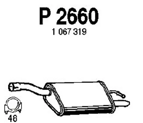 P2660 FENNO Глушитель выхлопных газов конечный (фото 3)