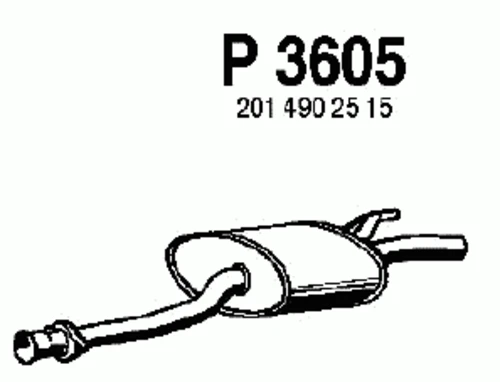 P3605 FENNO Средний глушитель выхлопных газов (фото 2)