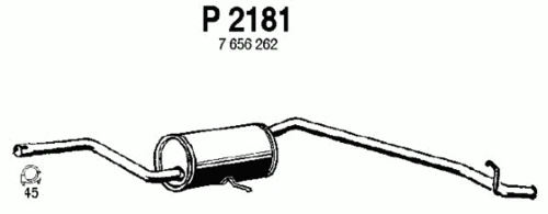 P2181 FENNO Глушитель выхлопных газов конечный (фото 2)