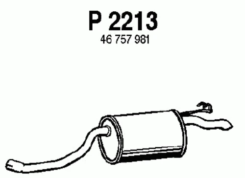 P2213 FENNO Глушитель выхлопных газов конечный (фото 2)
