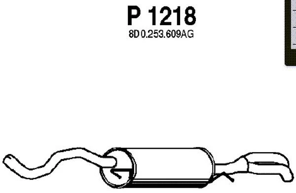 P1218 FENNO Глушитель выхлопных газов конечный (фото 3)