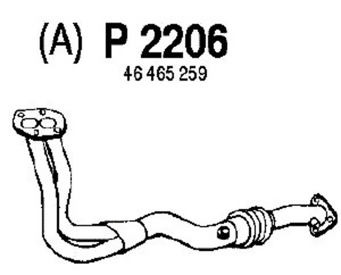 P2206 FENNO Труба выхлопного газа (фото 3)