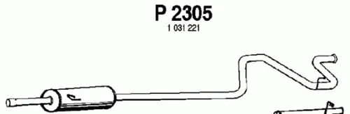 P2305 FENNO Средний глушитель выхлопных газов (фото 2)