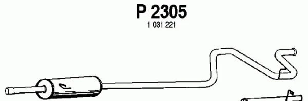 P2305 FENNO Средний глушитель выхлопных газов (фото 3)