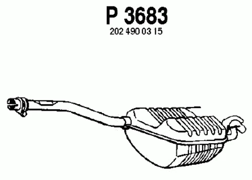 P3683 FENNO Глушитель выхлопных газов конечный (фото 1)