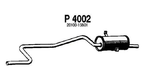 P4002 FENNO Глушитель выхлопных газов конечный (фото 2)