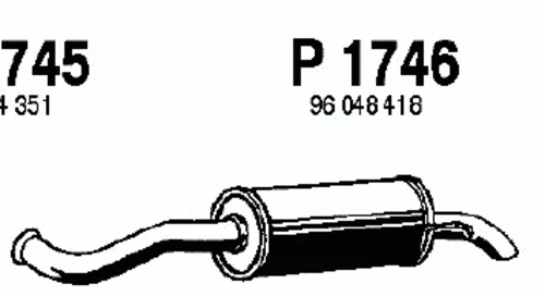 P1746 FENNO Глушитель выхлопных газов конечный (фото 1)