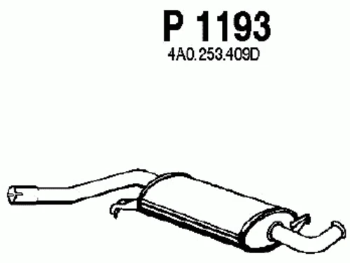 P1193 FENNO Средний глушитель выхлопных газов (фото 2)