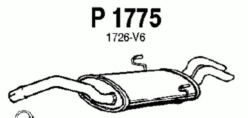 P1775 FENNO Глушитель выхлопных газов конечный (фото 1)