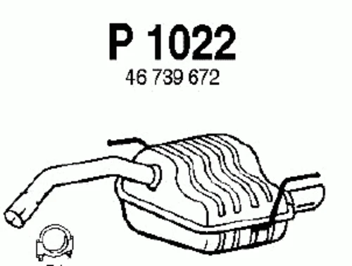 P1022 FENNO Глушитель выхлопных газов конечный (фото 2)