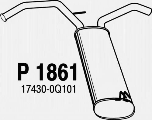 P1861 FENNO Глушитель выхлопных газов конечный (фото 2)