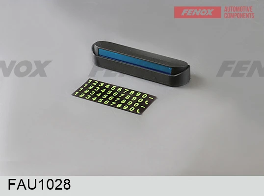 FAU1028 FENOX Парковочная автовизитка с номером телефона пластик abs 13x3.5см (фото 2)