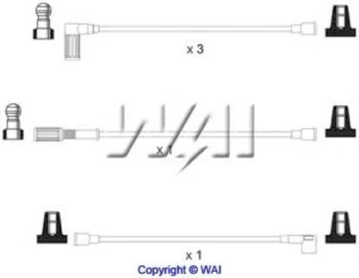 SL105 WAIGLOBAL Высоковольтные провода (комплект проводов зажигания) (фото 1)