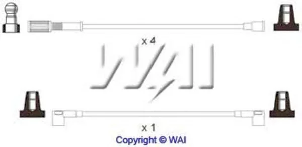 SL197 WAIGLOBAL Высоковольтные провода (комплект проводов зажигания) (фото 1)