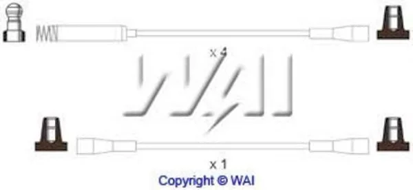 SL224 WAIGLOBAL Высоковольтные провода (комплект проводов зажигания) (фото 1)