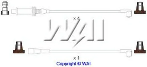 SL228 WAIGLOBAL Высоковольтные провода (комплект проводов зажигания) (фото 1)
