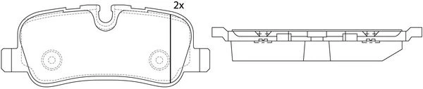 FP7406 FIT Комплект тормозных колодок, дисковый тормоз (фото 3)