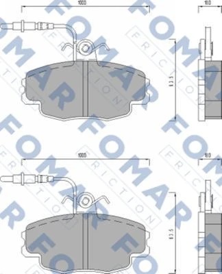 FO 498681 FOMAR Тормозные колодки (фото 1)