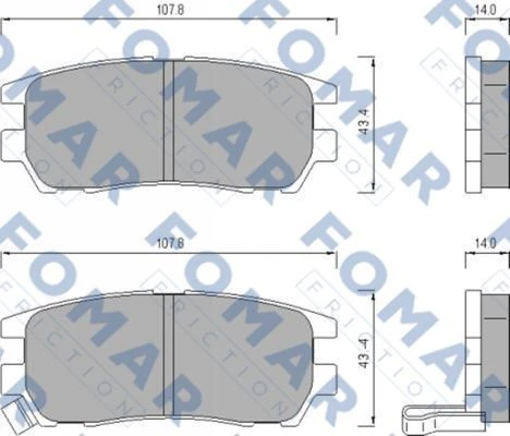 FO 482181 FOMAR Тормозные колодки (фото 1)