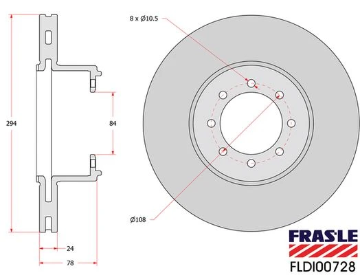 FLDI00728 FRAS-LE Тормозной диск (фото 4)