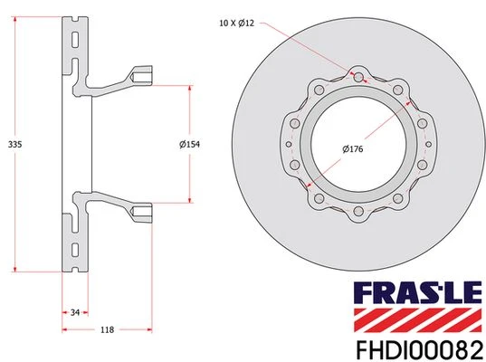 FHDI00082 FRAS-LE Тормозной диск (фото 4)