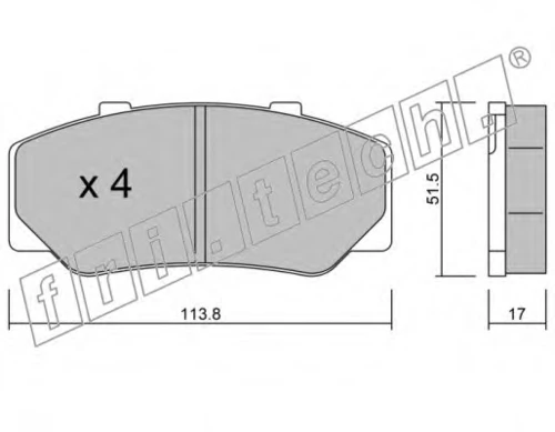 317.0 FRI.TECH. Комплект тормозных колодок, дисковый тормоз (фото 2)