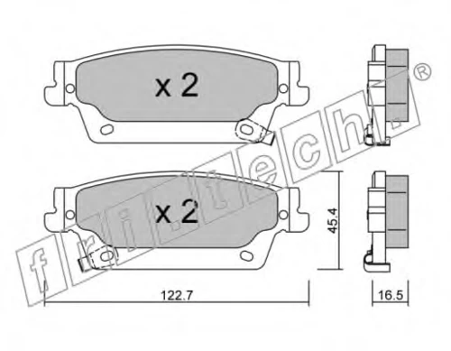 717.0 FRI.TECH. Комплект тормозных колодок, дисковый тормоз (фото 2)