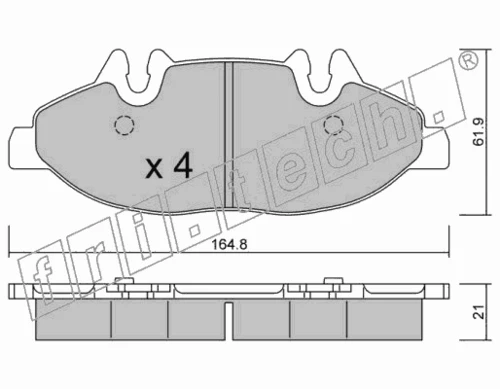 591.0 FRI.TECH. Комплект тормозных колодок, дисковый тормоз (фото 2)