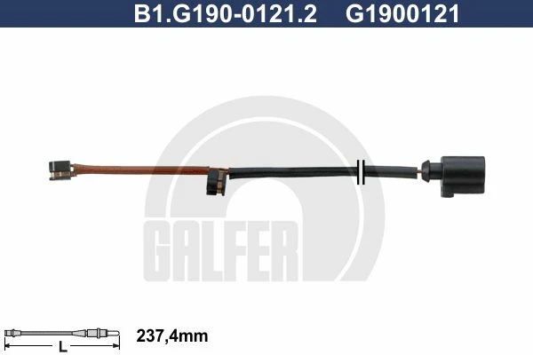 B1.G190-0121.2 GALFER Сигнализатор, износ тормозных колодок (фото 2)