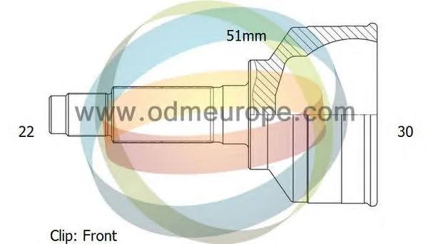 12-211322 ODM Шрус наружний (со стороны колеса) (фото 1)