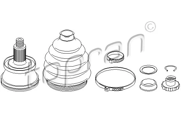111 722 TOPRAN Шарнирный комплект, приводной вал (фото 1)