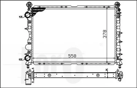 002-017-0010 LORO Радиатор охлаждения двигателя (фото 1)
