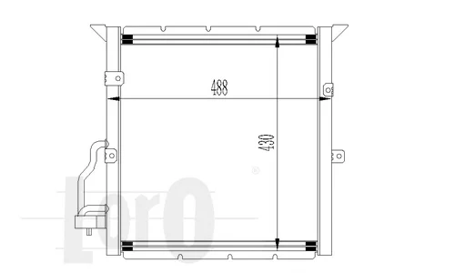 004-016-0001 LORO Радиатор кондиционера (фото 1)