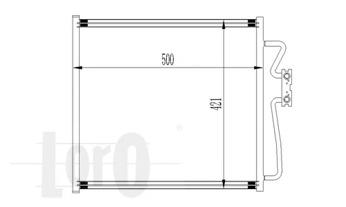004-016-0017 LORO Радиатор кондиционера (фото 1)