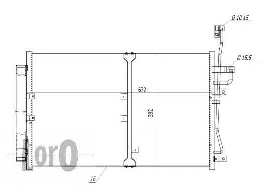 007-016-0009 LORO Радиатор кондиционера (фото 1)