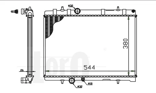 009-017-0015 LORO Радиатор охлаждения двигателя (фото 1)
