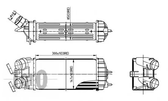 009-018-0007 LORO Интеркулер (радиатор интеркулера) (фото 1)